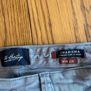Charisma 34 Heritage Men's Comfort-Rise Chinos in Gray